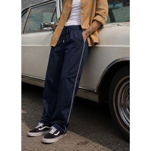 Wildfang Essential Piped Drawstring Pants Navy NWT Size Medium